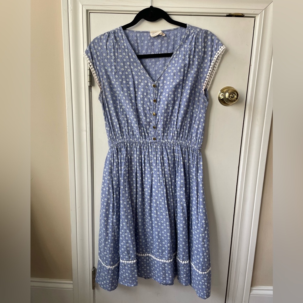 Mata Traders Blue Floral Kids Dress